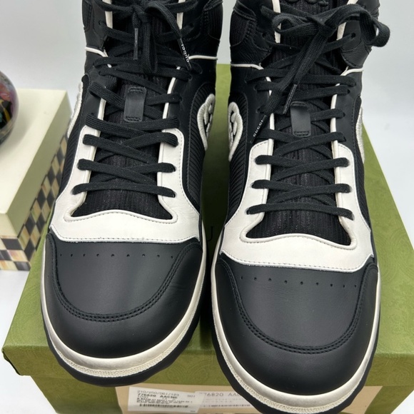 Men’s Gucci Mac 80 high top leather sneakers size 13 made in Italy - Picture 11 of 11